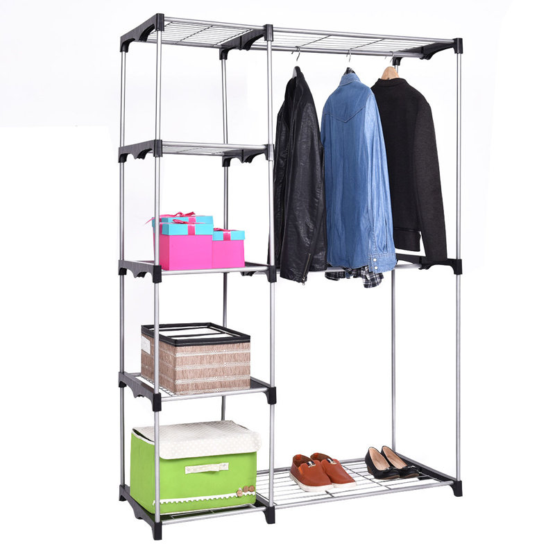 Rebrilliant Carly 46 1 W Double Rod Portable Closet Organizer