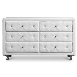 White Faux Leather Dresser Wayfair Quickview