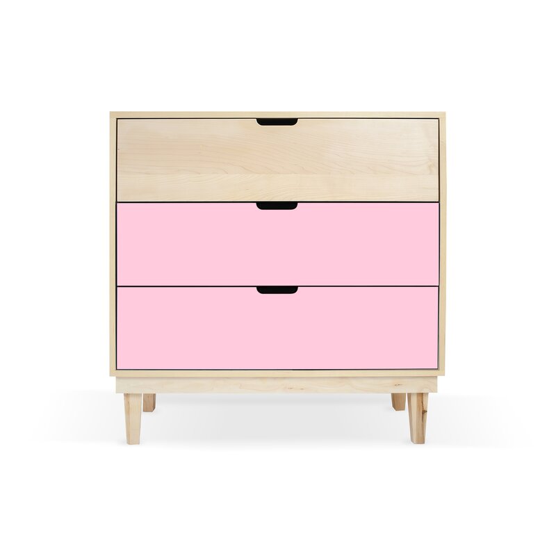 Nico and Yeye Kabano 36'' Wide 3 - Drawer Solid Wood Dresser | Wayfair