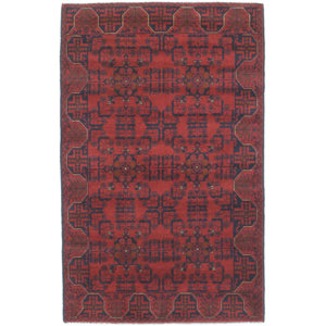 One-of-a-Kind Bridges Traditional Hand-Knotted Oriental Rectangle Wool Red Indoor Area Rug