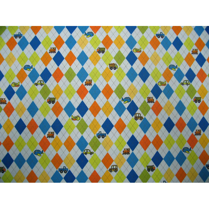 Sheetworld Argyle Transport Play Yard Fitted Crib Sheet Wayfair Ca