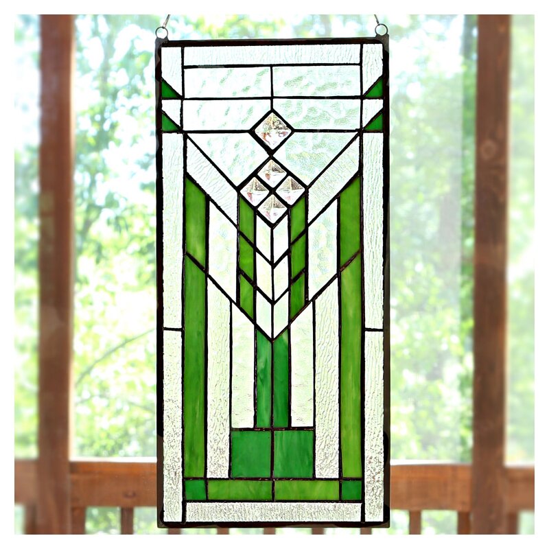 River of Goods Stained Glass Mission Window Panel & Reviews | Wayfair