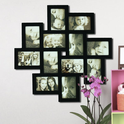 Bryleigh 12 Slot Wood Collage Picture Frame