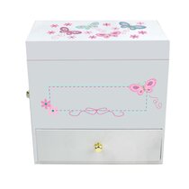 Jewellery Box Pink or Aqua Blue.Compartments Drawers Necklace Bracelet Rings 
