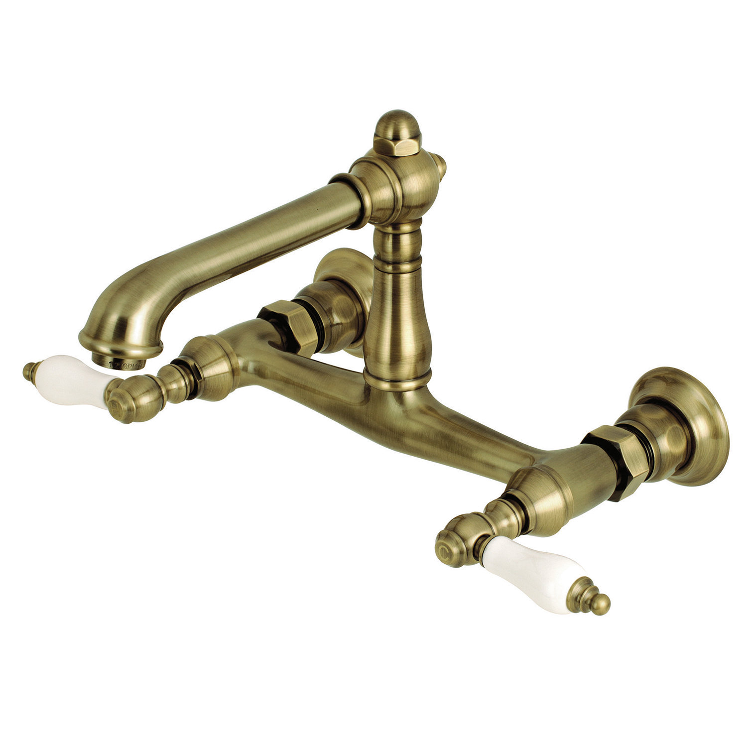 Kingston Brass English Country Wall Mounted Bathroom Faucet | Wayfair
