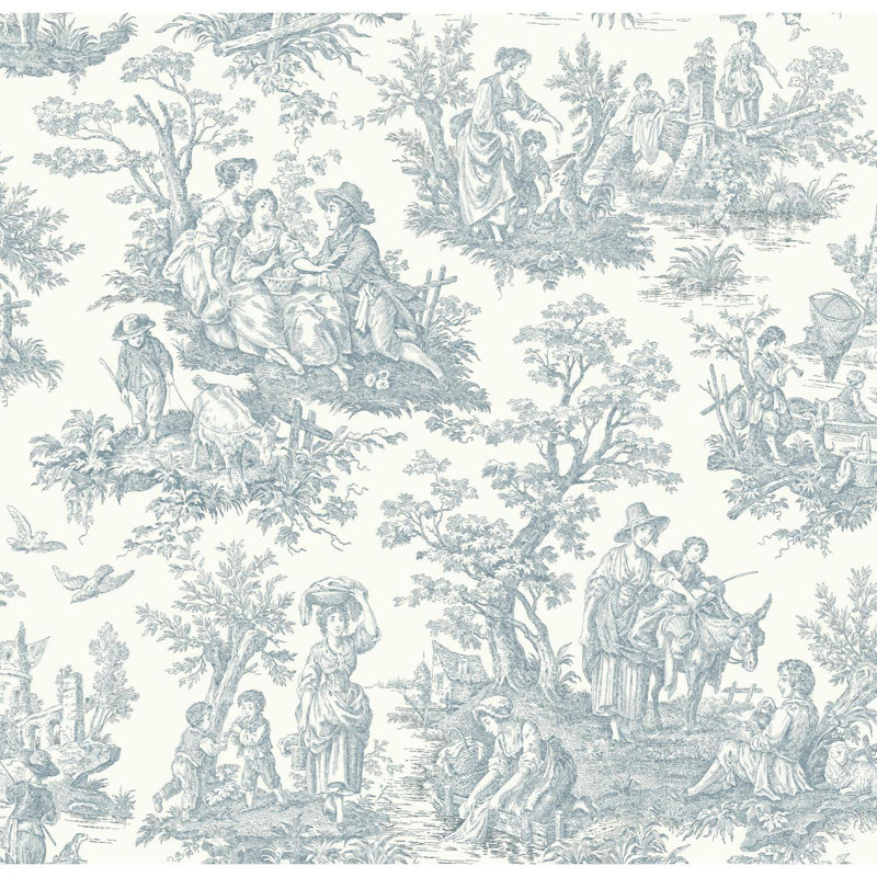 York Wallcoverings Waverly Country Life 33 X 205 Toile Wallpaper