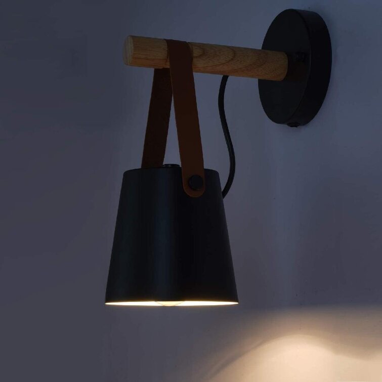 Plug in Wall Sconce Wood Wall Lamp Night Light Plug in Plug in Wall Sconce