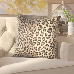 House Of Hampton Ripon Faux Leopard Throw Pillow Wayfair