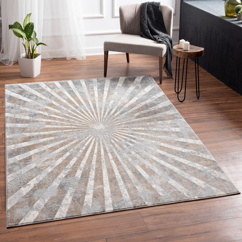 George Oliver Alberty Abstract Gray Area Rug Wayfair