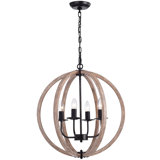 Distressed Wood Orb Chandelier Wayfair