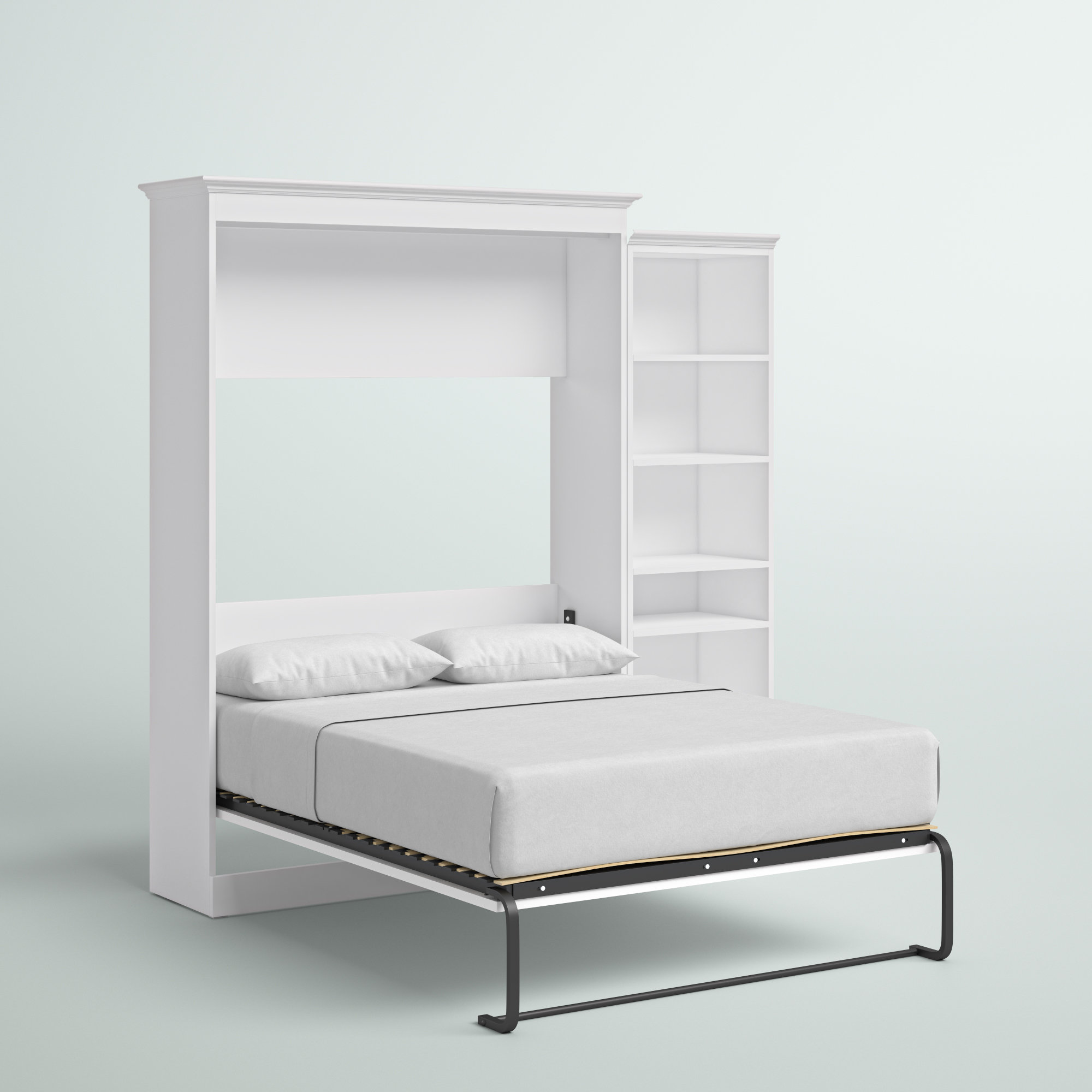 bed frame that folds up to wall