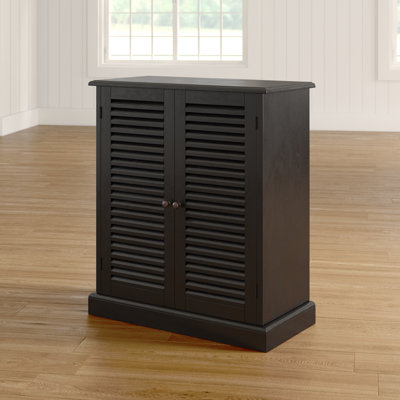 Darby Home Co Laplace Louvre 20 Pair Shoe Storage Cabinet Finish