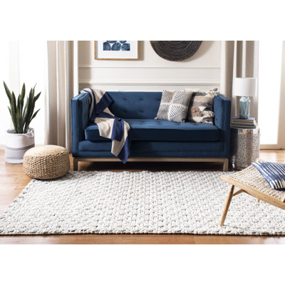 Gracie Oaks Rosenblum Handwoven Silverivory Area Rug Gracie Oaks Rosenblum Handwoven Silverivory Area Rug