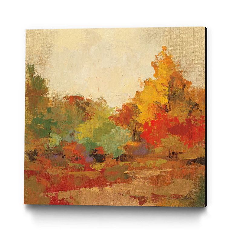 Ebern Designs Fall Forest Acrylic Painting Print On Canvas Wayfair