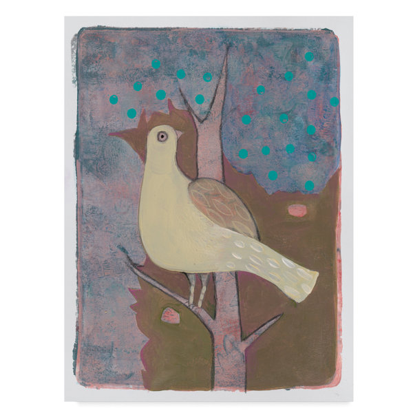 Winston Porter A Yellow Dove Acrylic Painting Print On Wrapped