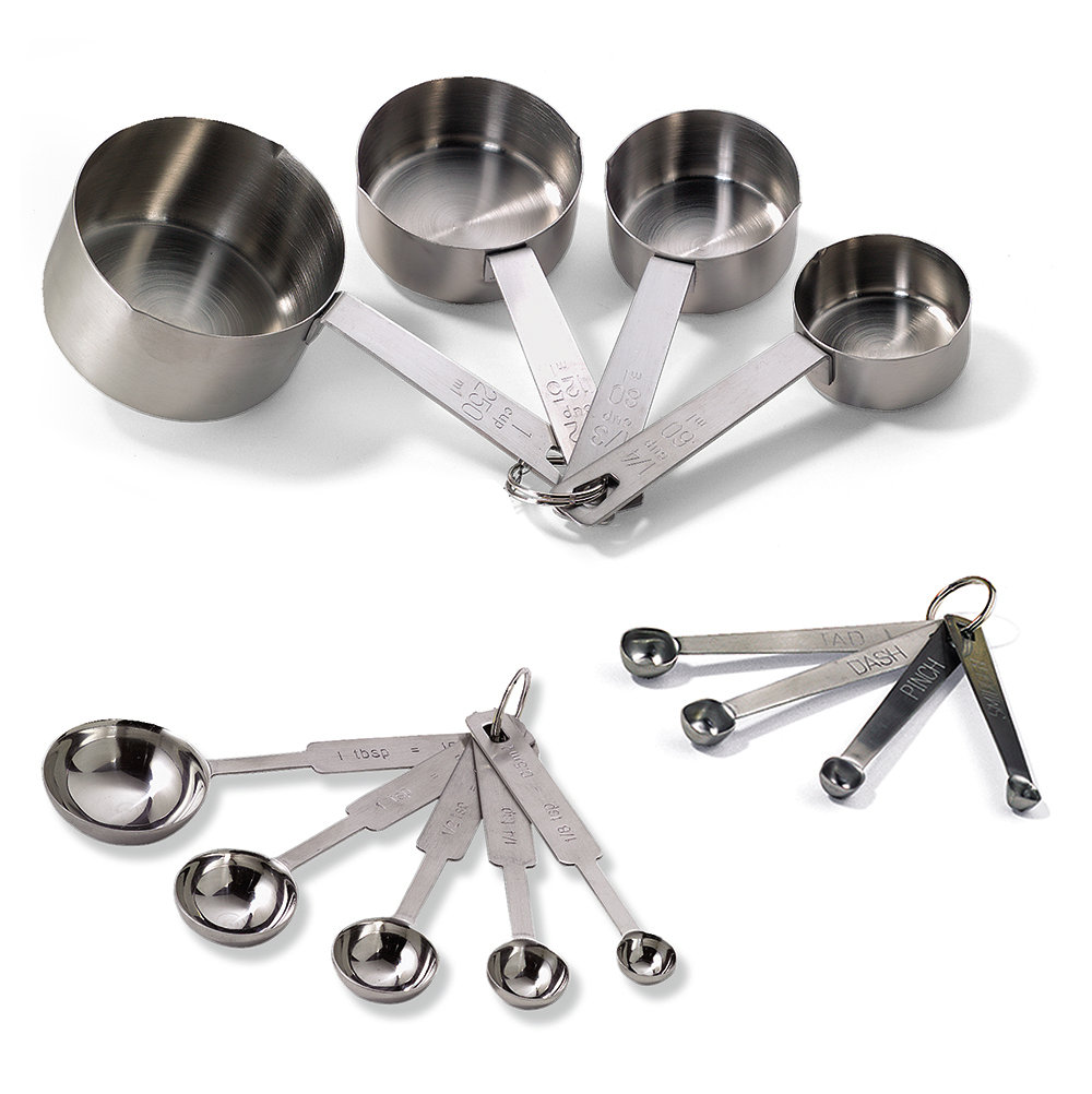 Tablecraft 13 Pieces Stainless Steel Measuring Cup And Spoon Set Reviews Wayfair