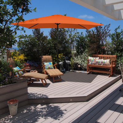 Le 10' x 6' 5" Rectangular Tilt Market Umbrella