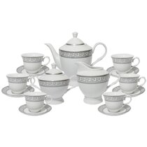 4 Piece Miniature Brass w/ Silver Polish Tea Set Handcrafted Silver Plated