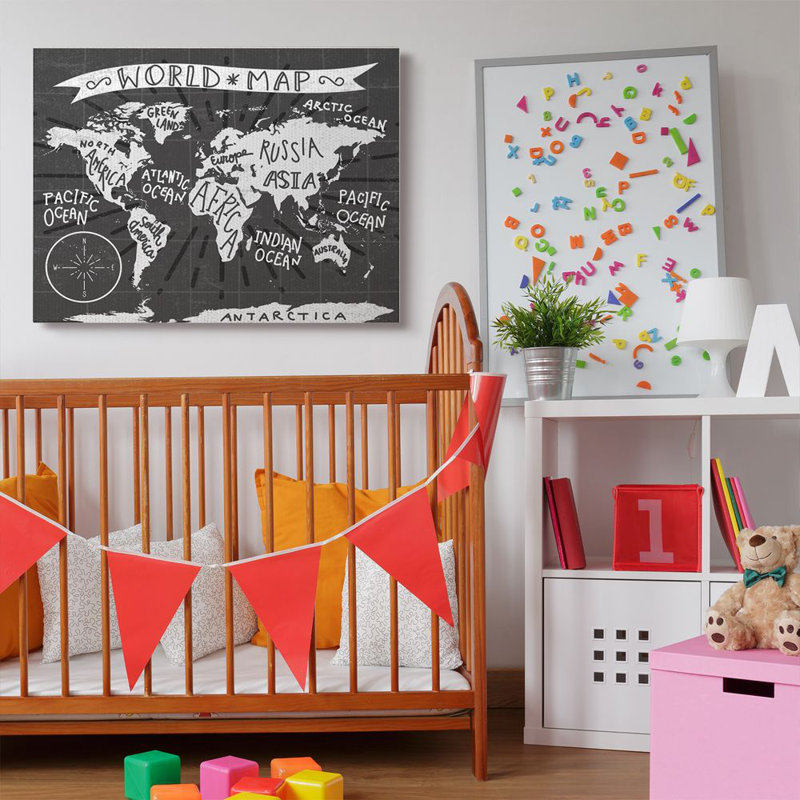 Isabelle Max Wincott World Map Kids Wall Decor Wayfair