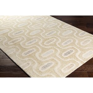 Duane Hand-Tufted Neutral/Green Area Rug