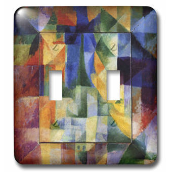 3drose Delaunay Abstract Cubism Painting Of 1912 2 Gang Toggle Light Switch Wall Plate Wayfair