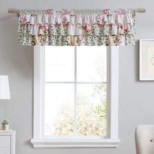 Gorgeous Hand Made Valance Curtain Shabby Pink Roses Hydrangeas Cottage ~SALE~ 