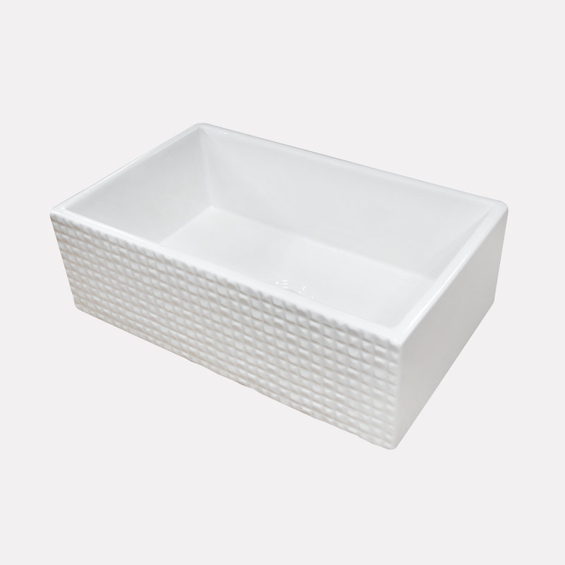 Magnus Home Products Arminda Fireclay Checkered 30 L X 19 W Farmhouse Kitchen Sink Wayfair