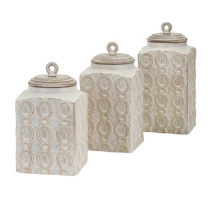 Beach Canister Set Wayfair 3 Piece Kitchen Canister Set