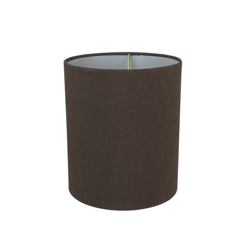Latitude Run 7 5 H Linen Drum Lamp Shade Uno In Dark Brown Wayfair