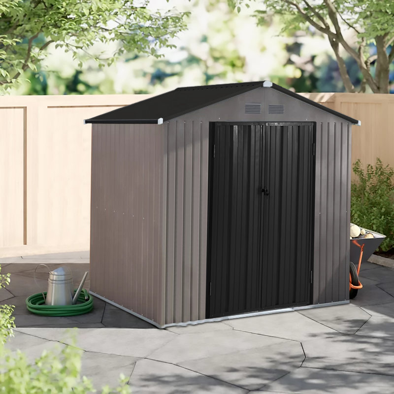 Veikous 6 5 Ft W X 4 Ft D Metal Storage Shed Wayfair Free shipping on most items. 6 5 ft w x 4 ft d metal storage shed