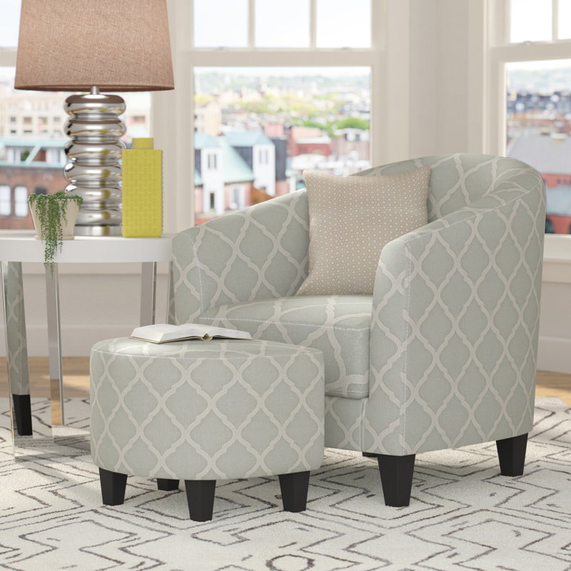 Winston Porter Northdale 20 Barrel Chair And Ottoman Reviews Wayfair