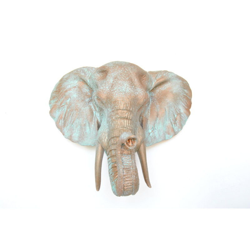 World Menagerie Faux Taxidermy Large Elephant Head Wall Decor Wayfair