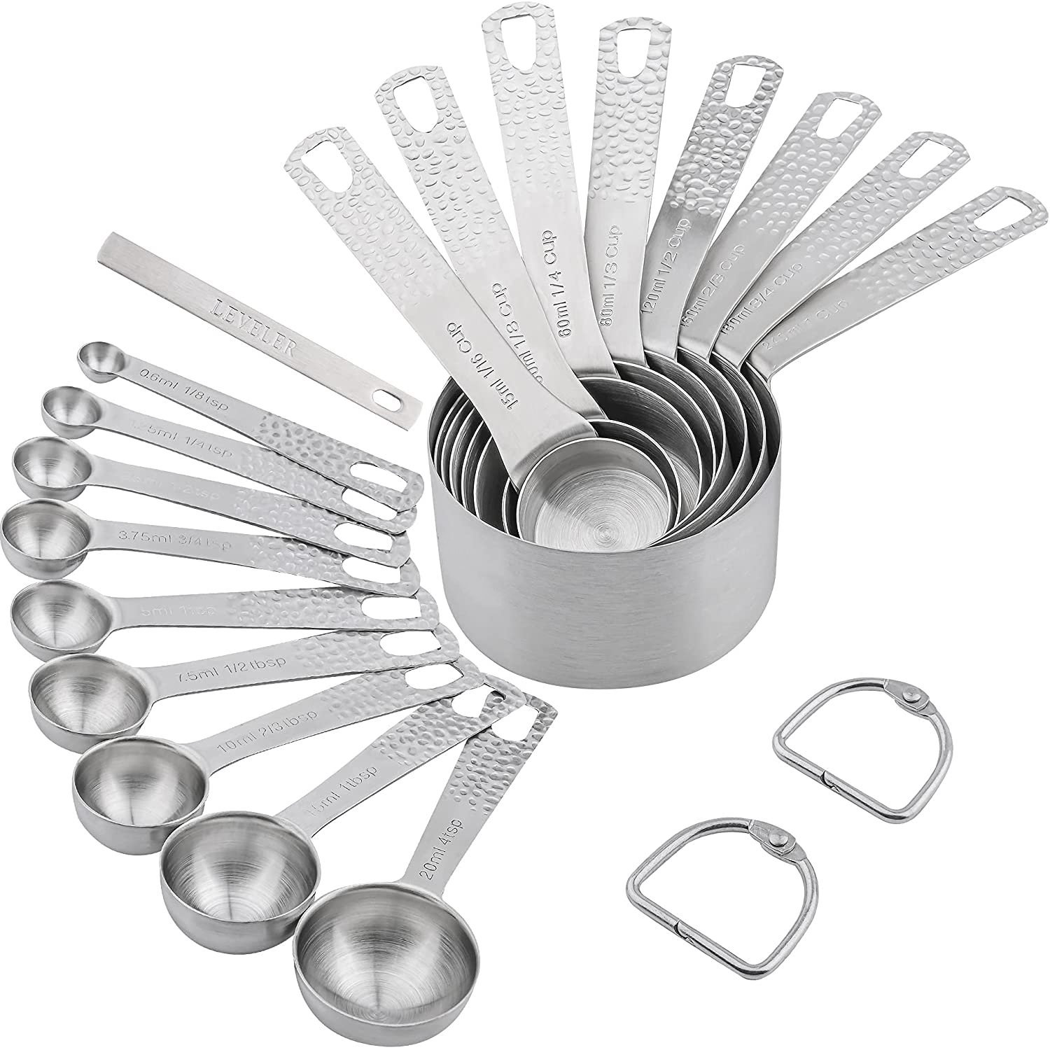 4 Pc Stainless Steel Measuring Spoon Teaspoon Set Scoop Baking Metric Tool New ! 