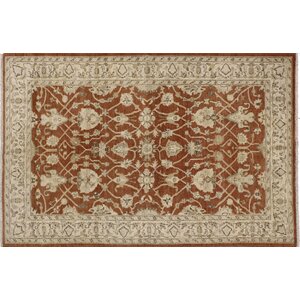 One-of-a-Kind Leann Hand-Knotted Rectangle Rust Indoor Area Rug