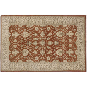 One-of-a-Kind Leann Hand-Knotted Rectangle Rust Indoor Area Rug