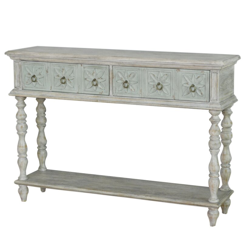 light grey console table