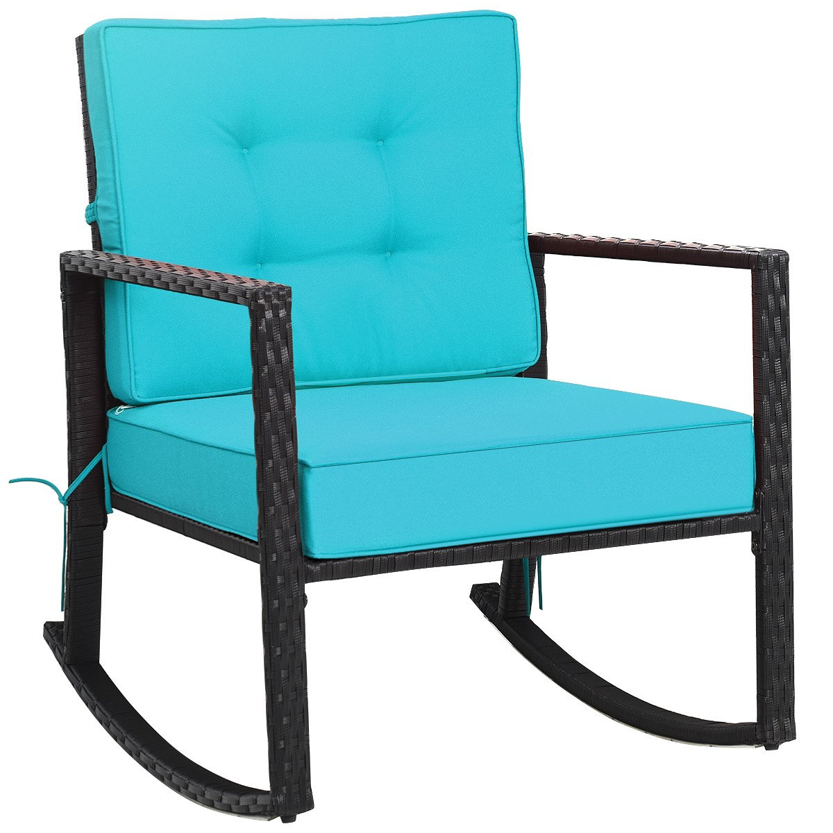 Latitude Run Patio Rattan Rocker Outdoor Glider Rocking Chair