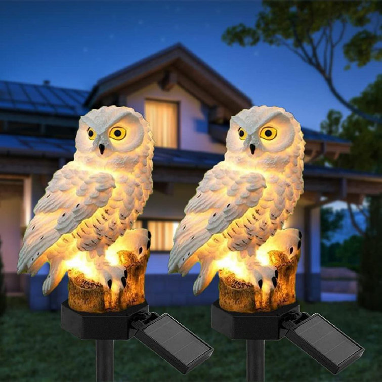 Solar Power LED Light Garden Path Yard Lawn Owl Animal Flowers Waterproof Lamps 