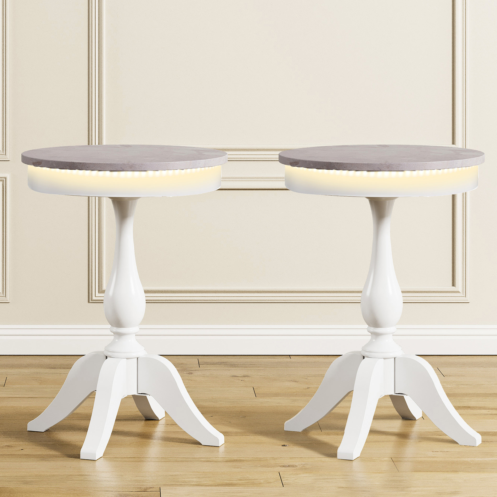 August Grove® Adrijan 25.2'' Tall Pedestal End Table Wayfair