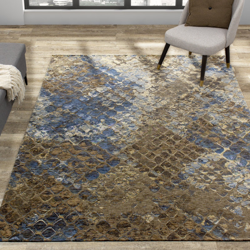 Mercer41 Prairie Grove Geometric Brown Area Rug Wayfair