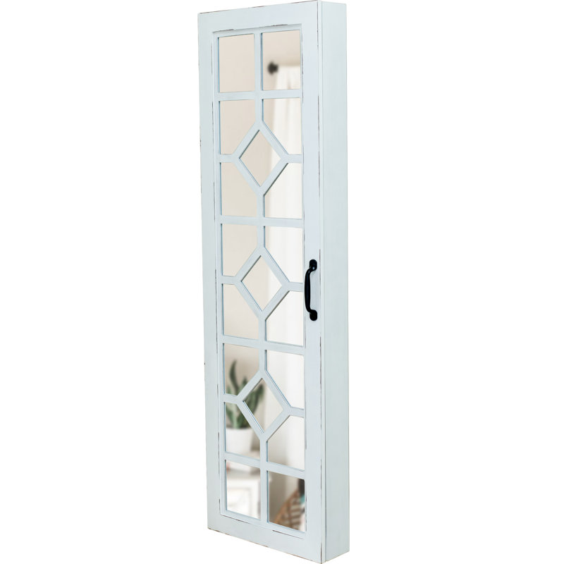 August Grove Kaniel Over The Door Jewelry Armoire With Mirror