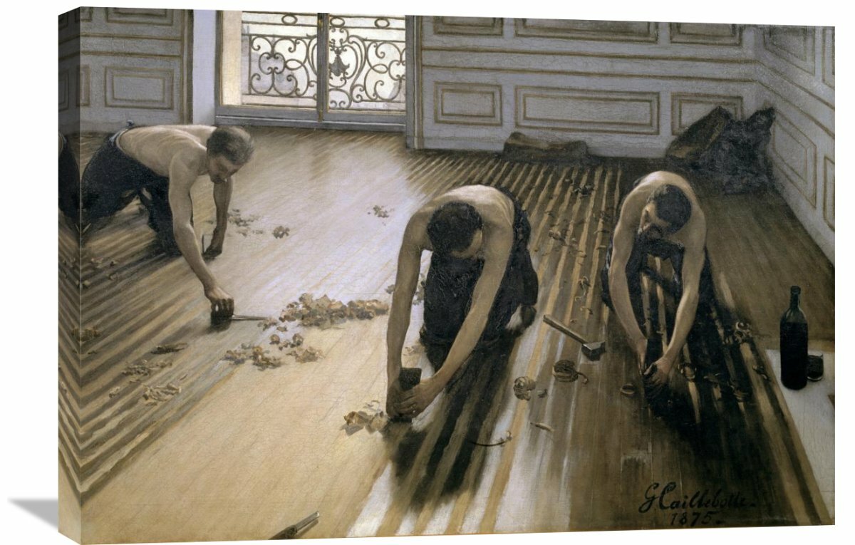 Picture Replica Art Framed Print The Floor Scrapers by Gustave Caillebotte 
