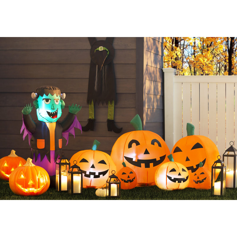 The Holiday Aisle Halloween Inflatable Orange Pumpkins Decoration