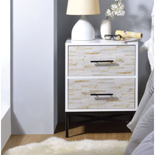 Onique Weathered 2 Drawer Nightstand by Brayden Studio