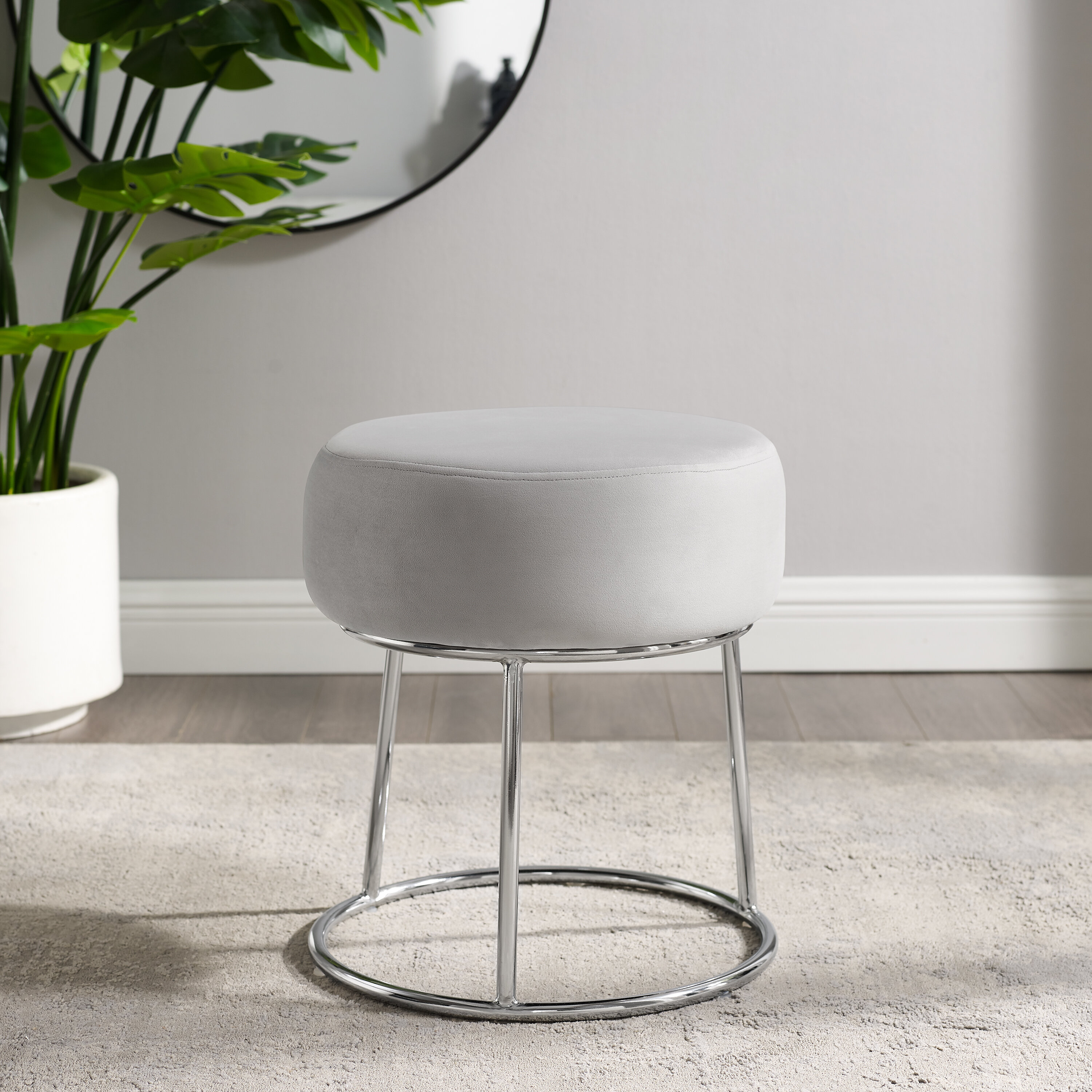 Mercer41 Burkart Metal Vanity Stool Wayfair