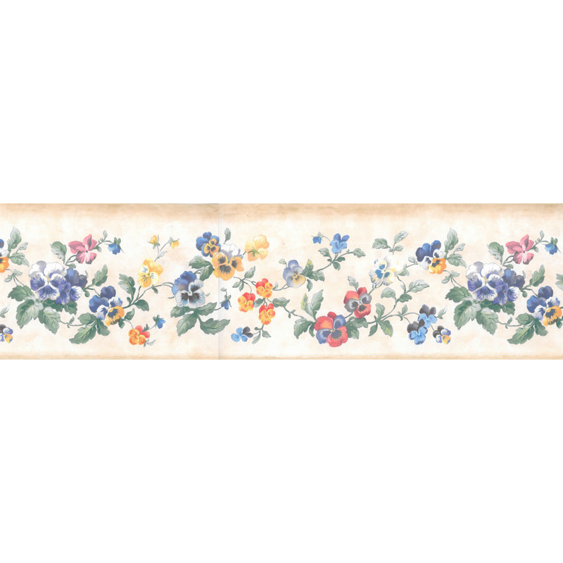 August Grove Dolcie Flowers On Vine 15 L X 7 25 W Wallpaper