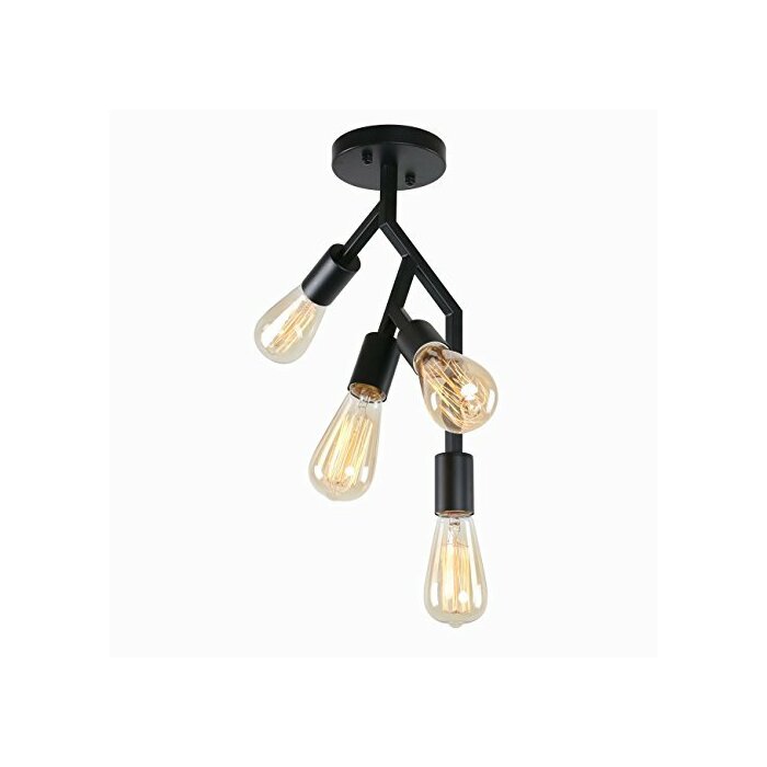 Wooler 4 Lights Semi Flush Mount