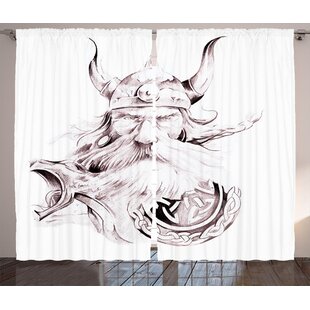 -Wild Wolf Eagle Scenic 3D Curtain 2 Panels Set Drapes Fabric Window 