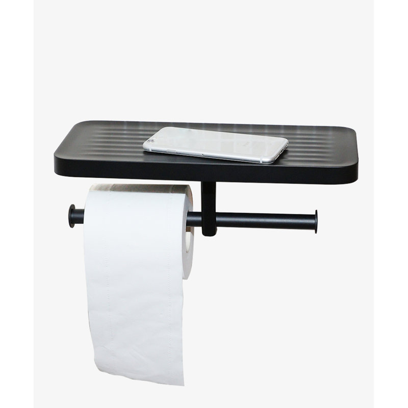 Crw Wall Mount Toilet Paper Holder With Phone Shelf Wayfair