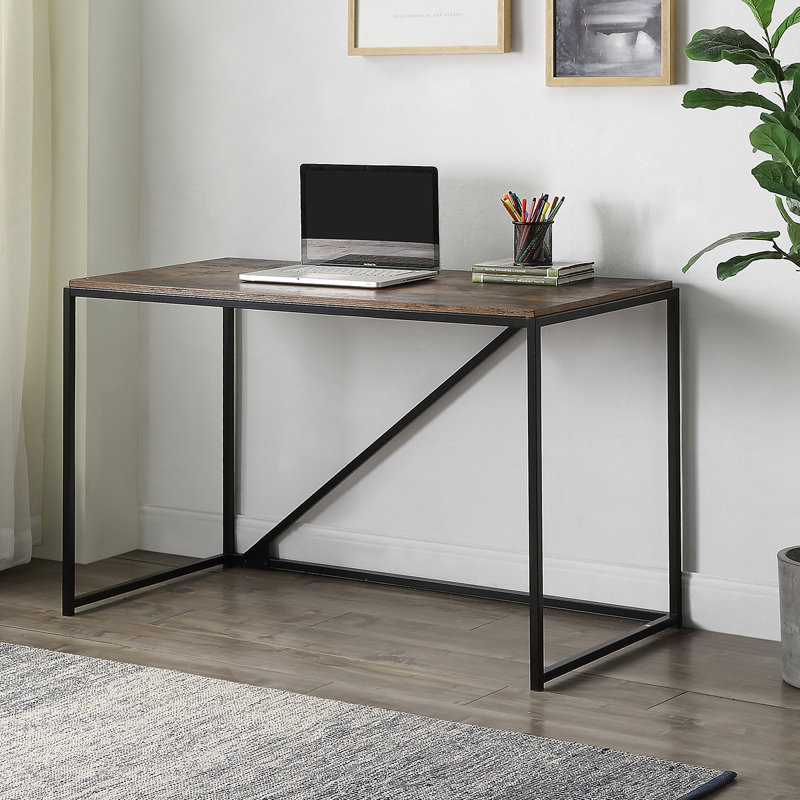17 Stories Modern Simple Computer Desk Industrial Style Writing Desk Home Office Desk Pc Laptop Table 46 Inch Study Table Wayfair Ca